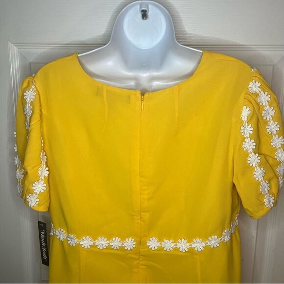 Modcloth How Sweet It Is Shift Dress Sunny Yellow Dress 70s Retro Mini 10 NWT - Picture 11 of 13